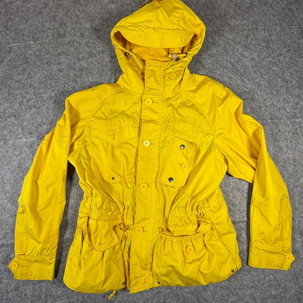 Polo Ralph Lauren Yacht Club Sailing Jacket Womens Small Yellow Hooded Regatta
